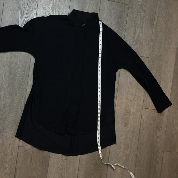 ADAY Something Borrowed Shirt Women's Size S Black Button Up Minimalist Classic - Picture 5 of 7